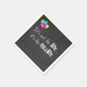 Grappig citaat over ouderdom op schoolbord servet (Hoek)