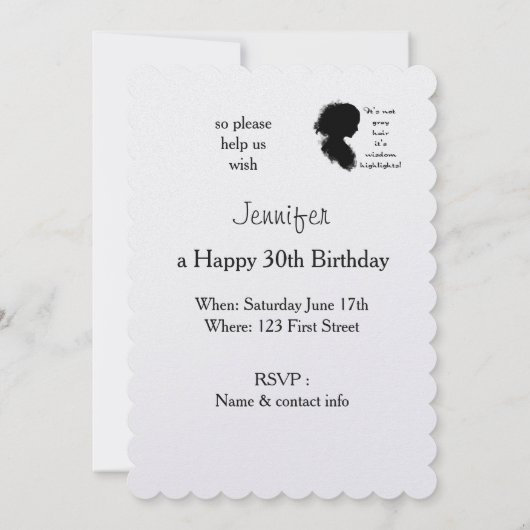 Grappig citaat "Over the Hill" Verjaardag Custom I Kaart (Achterkant)