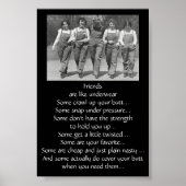 Grappig citaat over vrienden is als ondergoed poster (Voorkant)