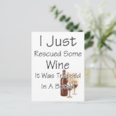 Grappig citaat over wijn, Drink Briefkaart (Staand voorkant)