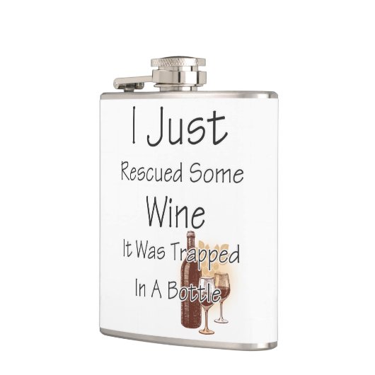 Grappig citaat over wijn, Drink Heupfles (Links)