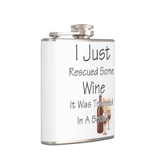 Grappig citaat over wijn, Drink Heupfles (Rechts)