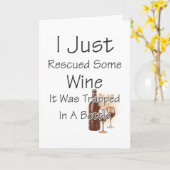 Grappig citaat over wijn, Drink Kaart (Gele Bloem)