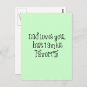 Grappig citaat: Papa houdt van je, maar Briefkaart (Voorkant / Achterkant)