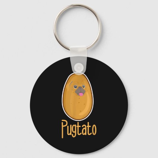 Grappig citaat Pugtato Aardappelhonden Sleutelhanger (Voorkant)