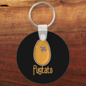 Grappig citaat Pugtato Aardappelhonden Sleutelhanger (Voorkant)