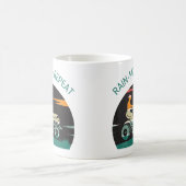 Grappig citaat Regen Nu Herhaal gazon silhouet Koffiemok (Center)