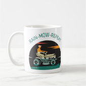 Grappig citaat Regen Nu Herhaal gazon silhouet Koffiemok (Links)