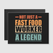 Grappig citaat Retro Fast Food Worker (Voorkant / Achterkant)