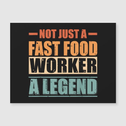 Grappig citaat Retro Fast Food Worker (Voorkant)
