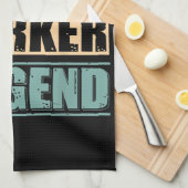 Grappig citaat Retro Fast Food Worker Theedoek (Quarter Fold)