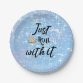 Grappig citaat - rol gewoon met Chanoeka Papieren Bordje (Voorkant)