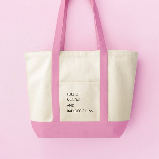 Grappig citaat Schattige Girly Modern Minimalist Tote Bag