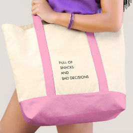 Grappig citaat Schattige Girly Modern Minimalist Tote Bag
