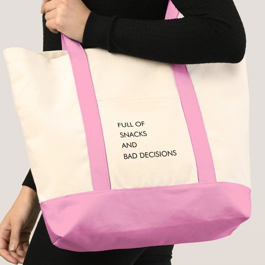 Grappig citaat Schattige Girly Modern Minimalist Tote Bag
