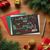 Grappig citaat Schattigee kerst lieve kerstman Kaart