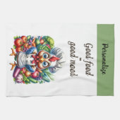 Grappig citaat Schattigee kippenkok koken Theedoek (Horizontaal)