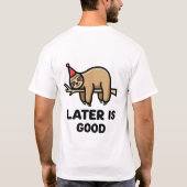 Grappig Citaat T-Shirt met Minimaal Icoon (Achterkant)