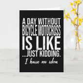 Grappig citaat van Bicycle Motocross Kaart (Gele Bloem)