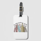 Grappig citaat van de boeklezer in mijn lezende ti bagagelabel (Voorkant (verticaal))