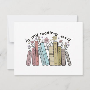 Grappig citaat van de boeklezer in mijn lezende ti feestdagenkaart