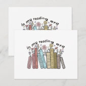 Grappig citaat van de boeklezer in mijn lezende ti RSVP kaartje (Voorkant / Achterkant)