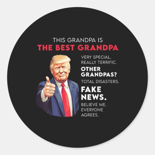 Grappig citaat van Donald Trump voor conservatieve Ronde Sticker (Voorkant)