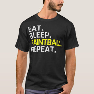 grappig citaat van een schildbal eet slaapbal t-shirt