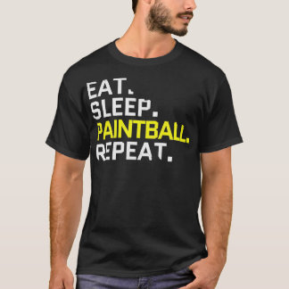 grappig citaat van een schildbal eet slaapbal t-shirt