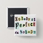 grappig citaat vierkante button 5,1 cm (Voorkant /achterkant)