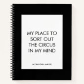 Grappig citaat voor Bezige Mensen om Notitieboek v (Voorkant)