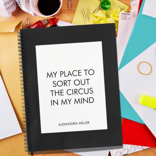 Grappig citaat voor Bezige Mensen om Notitieboek v