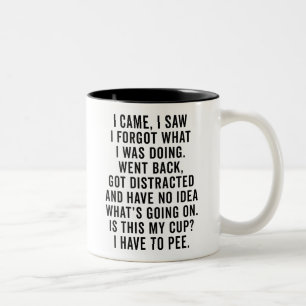 Grappig citaat voor oude mensen, sarcastische seni tweekleurige koffiemok