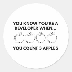 Grappig citaat voor software programmeurs ronde sticker