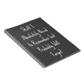 Grappig citaat voor vergeetachtige mensen om Blauw Notitieboek (Rechterzijde)