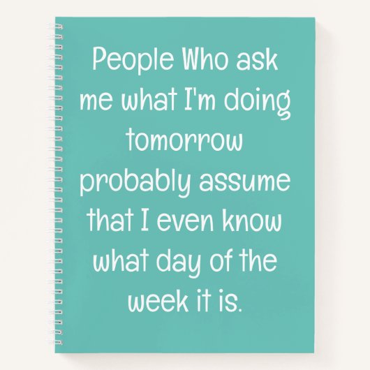 Grappig citaat voor vergeetachtige mensen om te do notitieboek (Voorkant)