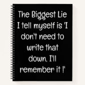 Grappig citaat voor vergeetachtige mensen om te do notitieboek (Voorkant)