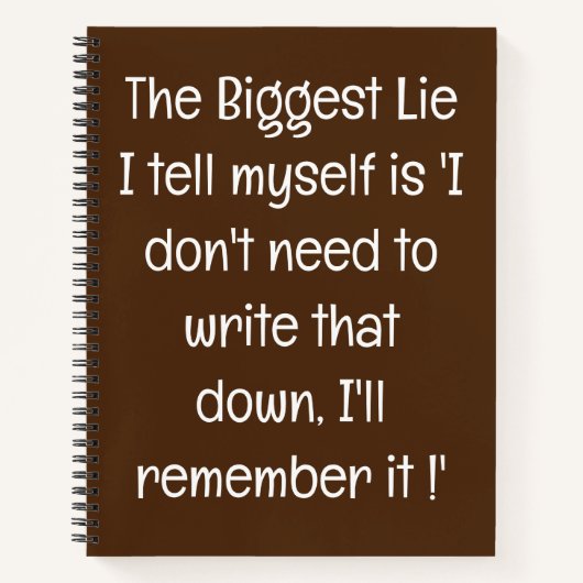 Grappig citaat voor vergeetachtige mensen om te do notitieboek (Voorkant)