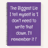 Grappig citaat voor vergeetachtige mensen om te do notitieboek (Voorkant)