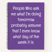 Grappig citaat voor vergeetachtige mensen om te do notitieboek (Voorkant)