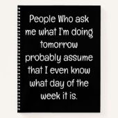 Grappig citaat voor vergeetachtige mensen om te do notitieboek (Voorkant)