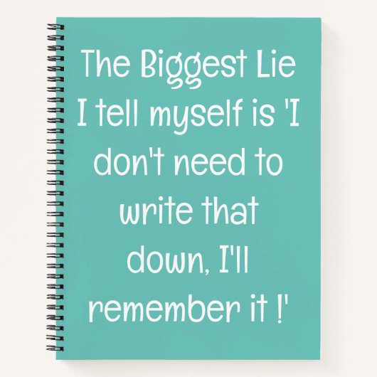 Grappig citaat voor vergeetachtige mensen om te do notitieboek (Voorkant)