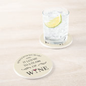 grappig citaat voor wijnliefhebber zandsteen onderzetter (Zijkant)