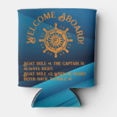 Grappig citaat 'Welkom aan boord!' Bootnaam/thuish Blikjeskoeler (Voorkant)