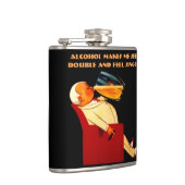 Grappig citaat, zie dubbel, voel enkel heupfles (Rechts)