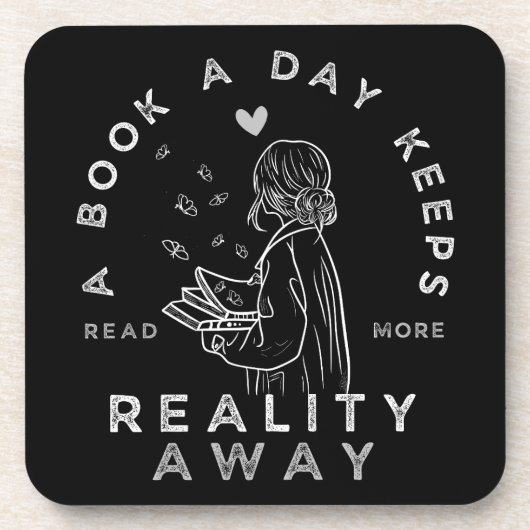 Grappig citaatboek lezen per dag houdt de realitei bier onderzetter (Voorkant)