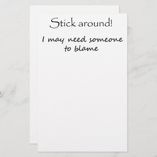 Grappig citeert briefpapier cadeauideeën voor verj (Voorkant / Achterkant)