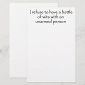 Grappig citeert briefpapier cadeauideeën voor verj (Voorkant / Achterkant)