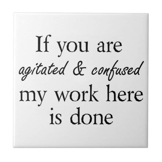 Grappig citeert cadeautjes unieke cadeauideeën hum tegeltje (Voorkant)