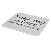 Grappig citeert het snijbordgrappen over keukencad snijplank (Hoek)